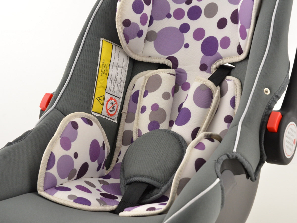 Kinderautositz Babyschale Autositz schwarz/weiß/lila Gruppe 0+, 0-13 kg Kinderautositz Babyschale Autositz schwarz/weiß/lila Gruppe 0+, 0-13 kg